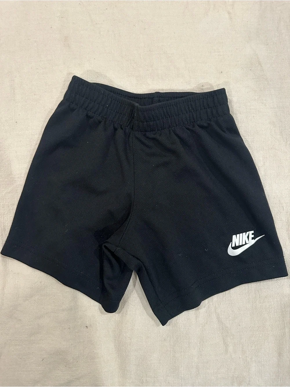 Nike Black Kids Shorts with White Swoosh